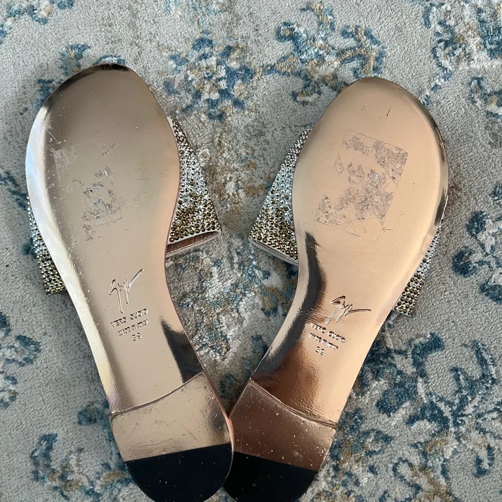 Beautiful bling sandals Giuseppe Zanotty  size9 - Picture 5 of 6
